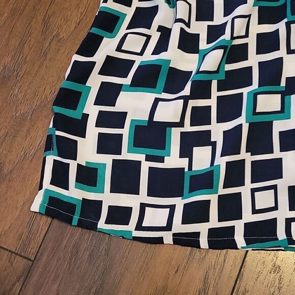 🤸‍♀️3 for 12🤸‍♂️ Vintage 70s Groovy Squares Top - Picture 2 of 4